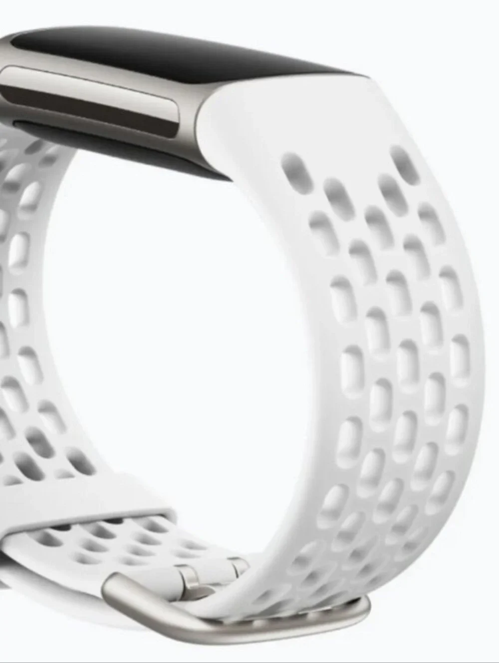White Silicone Band & 2 Gold Stainless Steel Replacement Smartwatch Bands